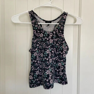 Nollie women’s floral‎ cutout crop top — small
